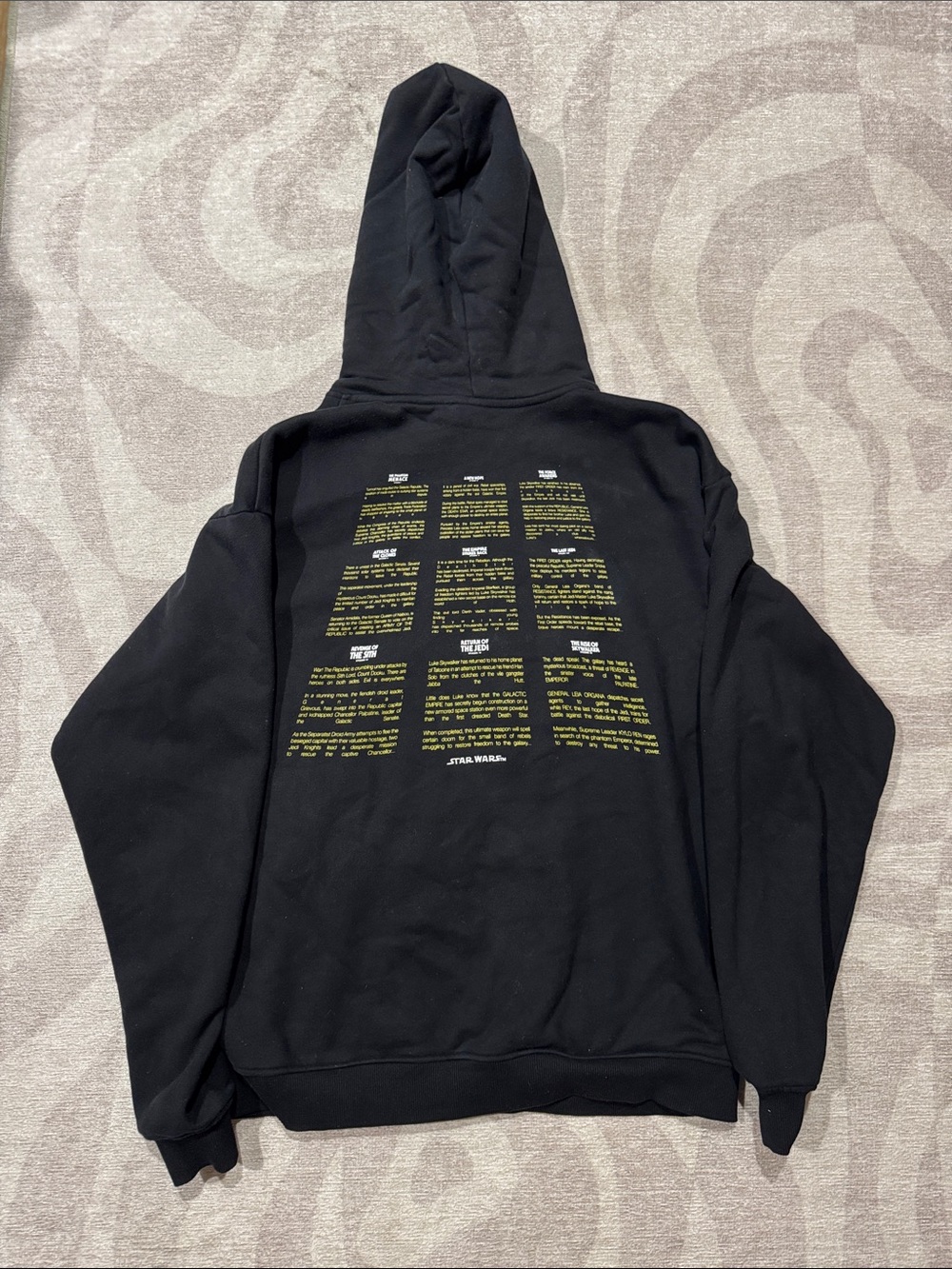 Kith x Star Wars Black Hoodie with Yellow KITH Chest Logo - Picture 3 of 3